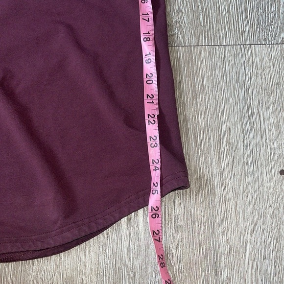 Bylt Shirt Mens Large Lux Drop Cut Maroon Athleisure Performance Stretch Gym L - Picture 4 of 6